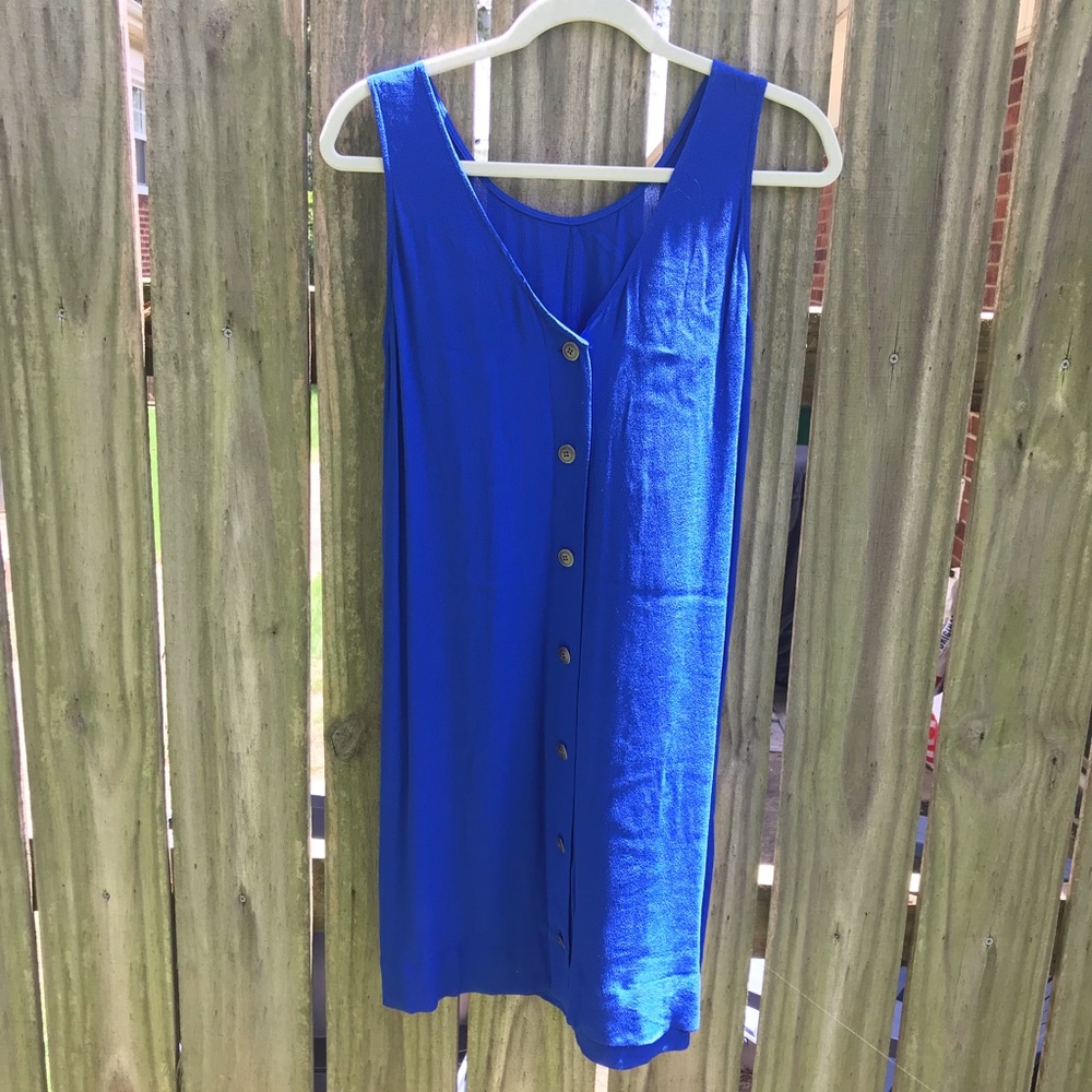 Button back blue Madewell sundress, never worn!